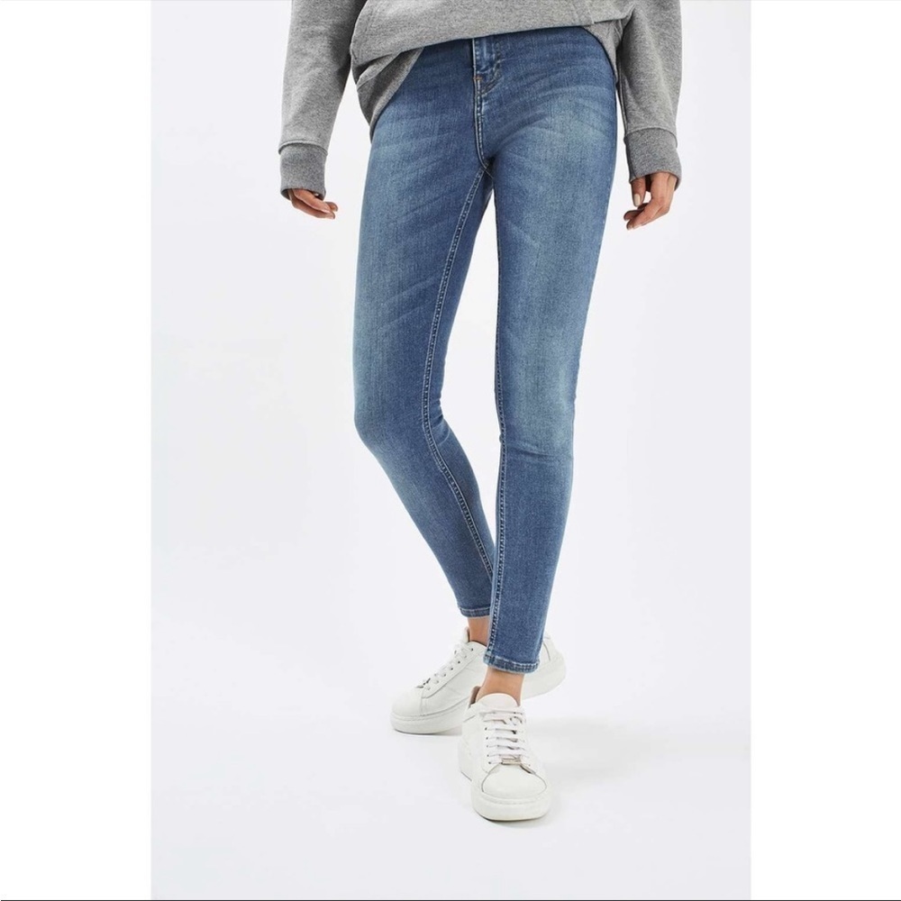 Topshop Moto Jamie High Rise Ankle Grazer Jeans Size 28